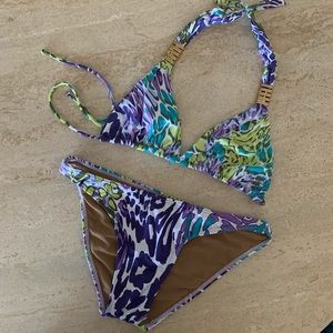 CIA Maritima purple bikini with gold details small